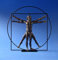 Leonardo Da Vinci Der vitruvianische Mensch Skulptur Plastik bronziert DAV03