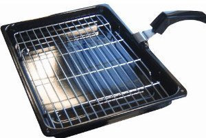 Grill Pan Complete With Rack And Handle (380mm x 280mm) for 60cm Cookers Hotpoint, Canon, Belling, Stoves, Electrolux,