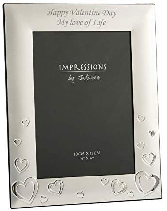 Silver Plated Hearts Design Photo Frame