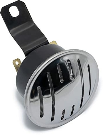 Hupe (Signalhorn) 6V und 12V - EDELSTAHLBLENDE - S50, S51, S70 - (Befestigung am Gehäusemittelteil) im Einzelkarton