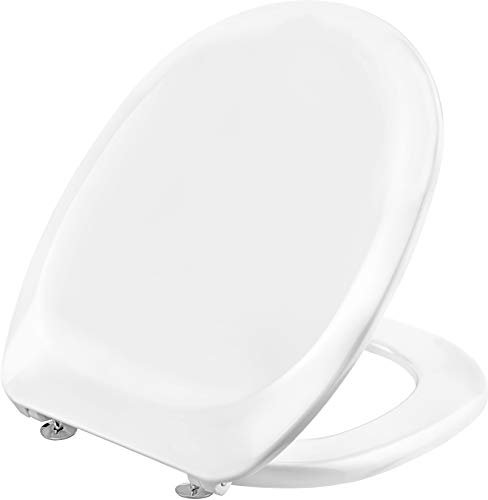 Cornat WC-Sitz Camero - Klassisch weißer Look - Pflegeleichter Duroplast - Schlichtes Design passt in jedes Badezimmer / Toilettensitz / Klodeckel / KSCAM00