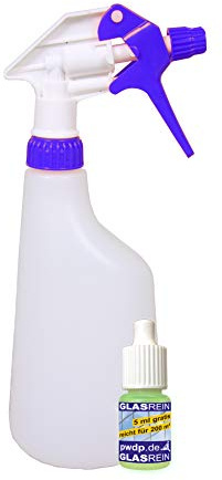Putzen wie die Profis Überkopf-Sprühflasche mit verstellbarem Sprühkopf | 600 ml (blau)