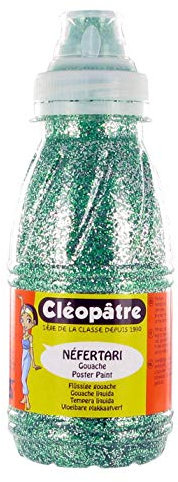 Cléopâtre - PP250-17 - Peinture Pailletée - Vert Émeraude - Flacon 250 ml