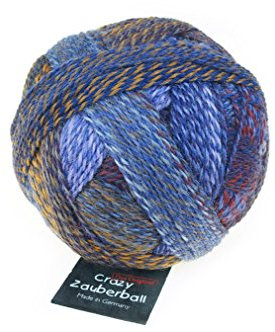 Schoppel-Wolle Wolle, Knäuel, „Crazy Zauberball Hourglass“, 2311 Route 66, 12 x 12 x 9 cm