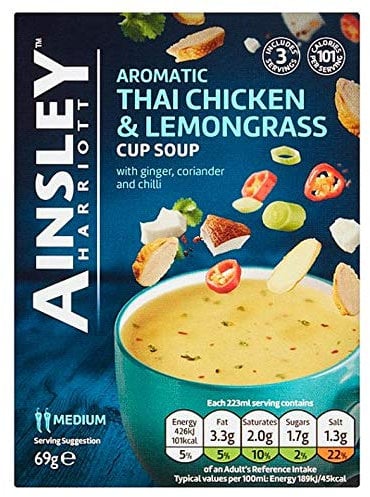 Ainsley Harriot Thai Chicken Cup Soup 69g, White
