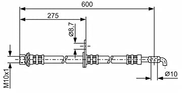 Bosch 1987476229 Brake Hose