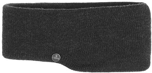 LIERYS Fine Merino Stirnband Damen/Herren (7,5-10 cm breit) - dreilagiges Strickband aus Merinowolle - Ohrenwärmer gefüttert mit Baumwolle - One Size (53-60 cm) - Herbst/Winter