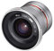 Samyang SY12M-FX-SIL - Lente Ultra Gran Angular F2.0 de 12 mm para cámaras Fujifilm X-Mount, Color Plateado
