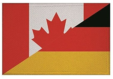 U24 Aufnäher Kanada-Deutschland Fahne Flagge Aufbügler Patch 9 x 6 cm