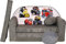 Pro Cosmo umwandelbares Kindersofa – perfekt zum Spielen und Schlafen – mit Abnehmbarer Matratze, Kissen und Pouf – 98x168x59 cm – leicht und einfach zusammenklappbar - A14