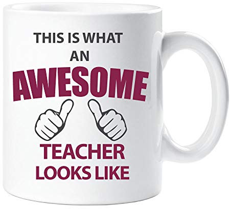 60 Second Makeover Limited This is What an Awesome Teacher Looks Like Mug Ceramic Gift Present Thank You Teacher