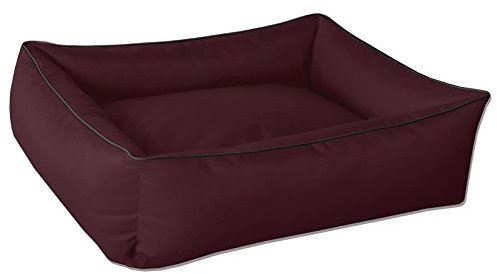 BedDog Hundebett MAX, Hundekissen mit abziehbaren waschbaren Bezug, Hundekorb, Hundesofa, für große Hunde, XXXL, Bordeaux