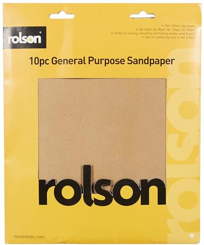 Rolson 24509 10 pc 230 x 280 mm Sandpaper Sheets