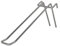 Lot de 50 crochets double pour grillage longueur 150mm pour paroi perforée 75x75 mm tirant 4,0mm
