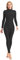 speerise Einteiliger Ganzkörperanzug mit hohem Halsausschnitt, Reißverschluss, Bodycon-Overall für Damen, Schwarz, 48