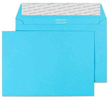 Blake Creative Colour - Coloured Blue C6 Envelopes (114 x 162 mm) - Pack of 500 - FSC Certified - 120GSM - Peel and Seal Blue Envelope - Invitation Envelopes/Card Making Supplies (109)