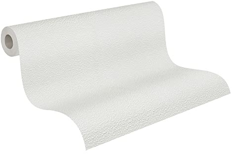 A.S. Création 25 x 1.06 m Made in Germany 575210 5752 White Paintable Non-Woven Wallpaper Wallpaper