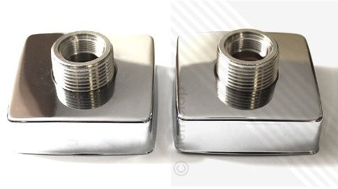 Square Shower Bar Mixer Valve - Wall Surface Bracket Easy Fixing Kit