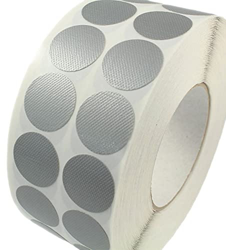 Klebepunkte farbig | PE-beschichtete Markierungspunkte | Farbe, Menge & Durchmesser wählbar | Bunte Klebepunkte (Silber, Ø 30 mm, 2500 Stück)
