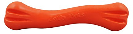 Jolly Pets Flex-N-Chew Jolly Bone Dog Toy, 9 in, Large, Orange