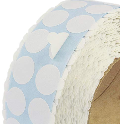 Klebeshop24 DOPPELSEITIGE KLEBEPUNKTE | ABLÖSBAR auf einer Seite | Transparent/Ø 30 mm, 5000 Stück auf Rolle