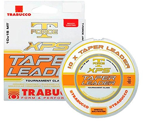 Trabucco, T-Force XPS, Taper leader, 10 finali conici da 15m l’uno, studiati per il surf-casting