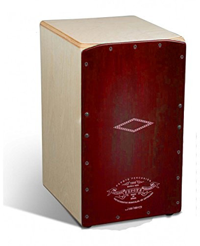 CAJON RUMBERO - Pepote (Jaleo) Colores (Tapa Granate) (28,5x29x47 Cm.)