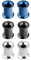 Longbeauty 6er Set/3-Farben Edelstahl Flesh Tunnel Set Schraubverschluss Ohr Expander Ohrplugs Stil B 3mm