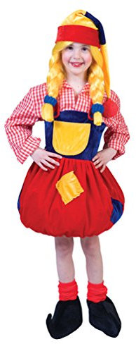 Karneval-Klamotten Zwerg Kostüm Mädchen Kinder mit Zwergen-Hut Zwergen-Mütze Mädchen-Kostüm