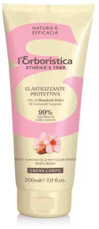 L'Erboristica Athena's – Crema Corpo Profumata, Elasticizzante e Protettiva - Crema Corpo Idratante con Olio di Mandorle Dolci – 200 ml