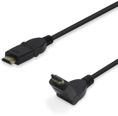 Waytex 24410 - Cable HDMI articulado con Ethernet A/A (Conectores Dorados, 1,8 m)