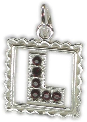 Learner Plate sterling silver charm .925 x 1 L Plates driving charms