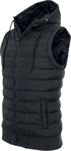 Urban Classics Small Bubble Hooded Veste Gilet, Nero/Nero, M Uomo