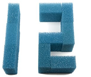 LTWHOME Compatible with Coarse Foam Filter Pads Fish Tanks Juwel Compact/BioFlow 3.0 Filters/M(Pack of 12)