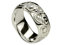 SILBERMOOS Damenring Spiralmuster Bandring Ornament matt und glänzend Sterling Silber 925, Größe:56