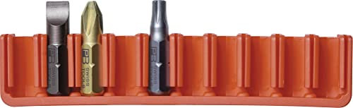 PB Swiss Tools Bitblock vuoto PB 970 con spazio per 10 C6 o E6 1/4 PrecisionBits | 100% Swiss Made | Punte laterali o verso l'alto