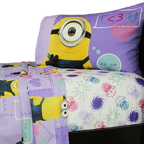 Universal 's Minion Girls Way 2 süßes Mikrofaser-Bettwäsche-Set für Doppelbetten