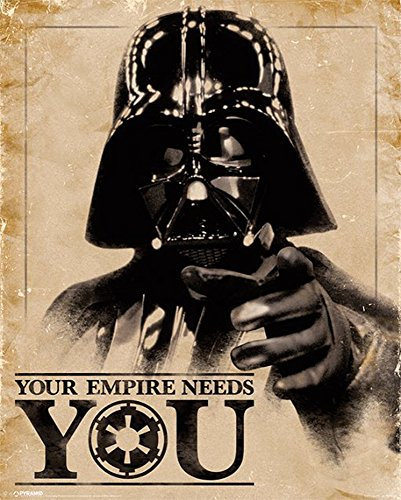 Your Empire Needs You - Vader - Film Miniposter Kino Movie Science Fiction Sci Fi - Grösse 40x50 cm