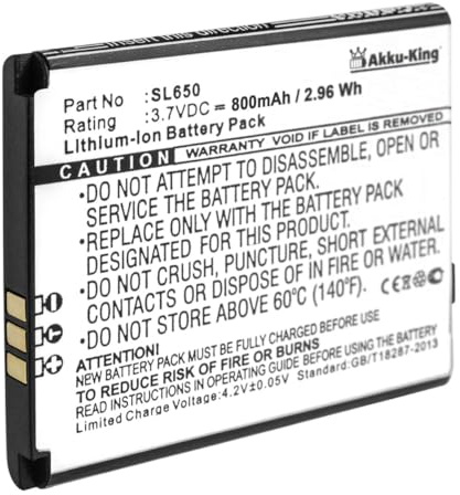 Akku-King Akku kompatibel mit Bea-fon SL650 - Li-Ion 800mAh - für SL650