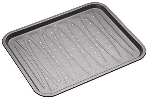 MasterClass Bandeja Crisper con antiadherente PTFE, PFOA y BPA Free, robusto acero al carbono de 1 mm, 39 x 31,5 cm