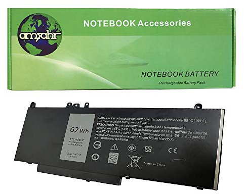 amsahr 6MT4T-02 Ersatz Batterie für Dell Latitude 5000, E5470, E5570, 14-E5470, 14-5000, 7.6V, 8260 mAh/62 Wh, 6 Cell schwarz