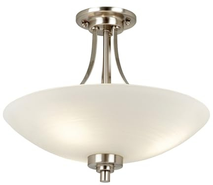 Welles 3 Light Semi-Flush Ceiling Light Finish: Chrome