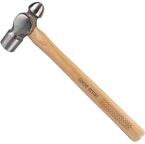 40oz (1130g) Hickory Wood Shaft Ball Pein Hammer –Striking Punches– Forged Steel Head Peen Hand Tool | Sheet Metal Forming/Forging Round Strike