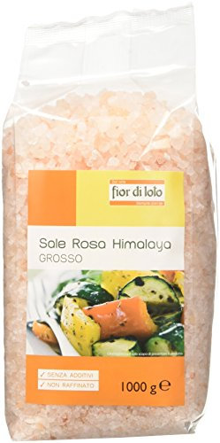 Fior di Loto Sale Rosa Himalaya Grosso - Non Raffinato e Naturale Sale Rosa Himalaya - 1000 g
