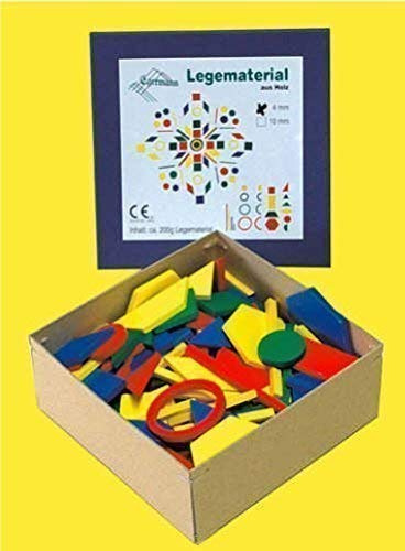 Unbekannt Egermann 2239 Legematerial 200g gemischt bunt Mosaik-Legespiel aus Holz