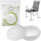 Project Patio - Lot de 24 capuchons de pieds de meubles de patio en fer forgé de 3,8 cm - Protection de sol pour pieds de chaise et tables en métal d'extérieur