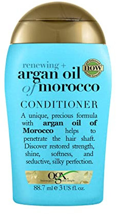 OGX Renewing + Argan Oil of Morocco Conditioner (88 ml), regenerierende Haarspülung mit marokkanischem Arganöl, Haarpflege Spülung, sulfatfrei