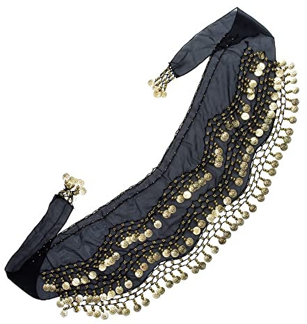W WIDMANN MILANO Party Fashion - Hüftgürtel mit Münzen, Münzgürtel, Bauchtänzerin, Wahrsagerin, Orient Schmuck