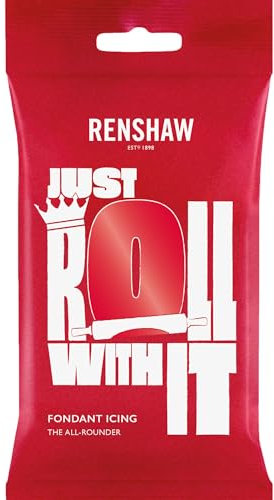 Renshaw Just Roll With It Fondant Icing - Poppy Red, 250 g (Pack of 1)