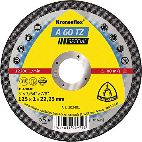 Klingspor KLI-233742-1 Trennscheiben 125x1x22,23mm A 60 TZ